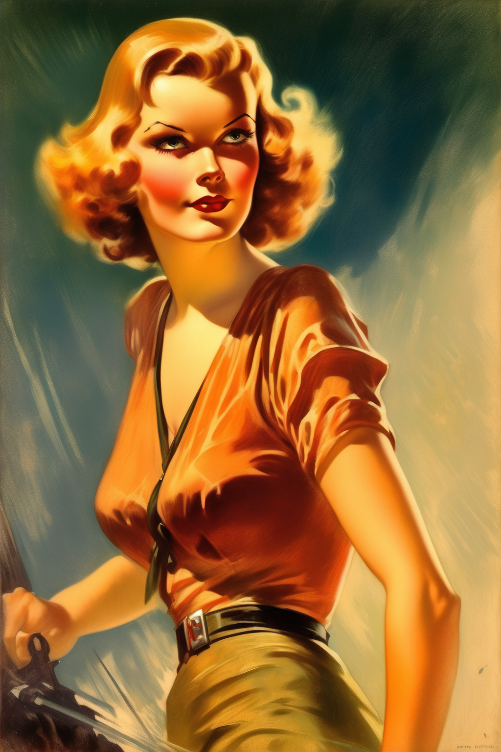 00038-1894716866-_lora_Rolf Armstrong Style_1_Rolf Armstrong Style - beautiful female adventure protagonist woman, 1930s pulp adventure novel cov.png